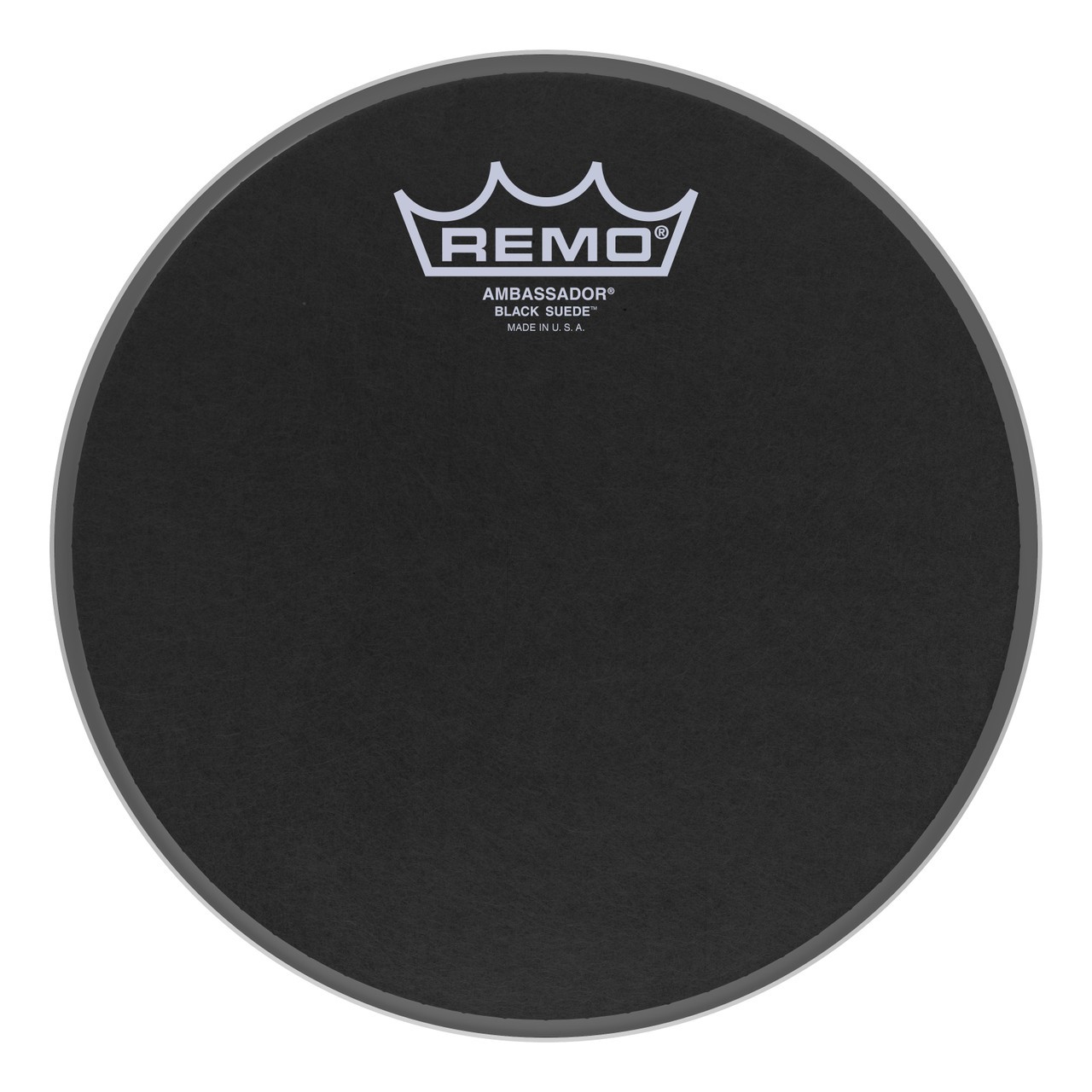 Remo Ambassador Black Suede Drumhead, 8"
