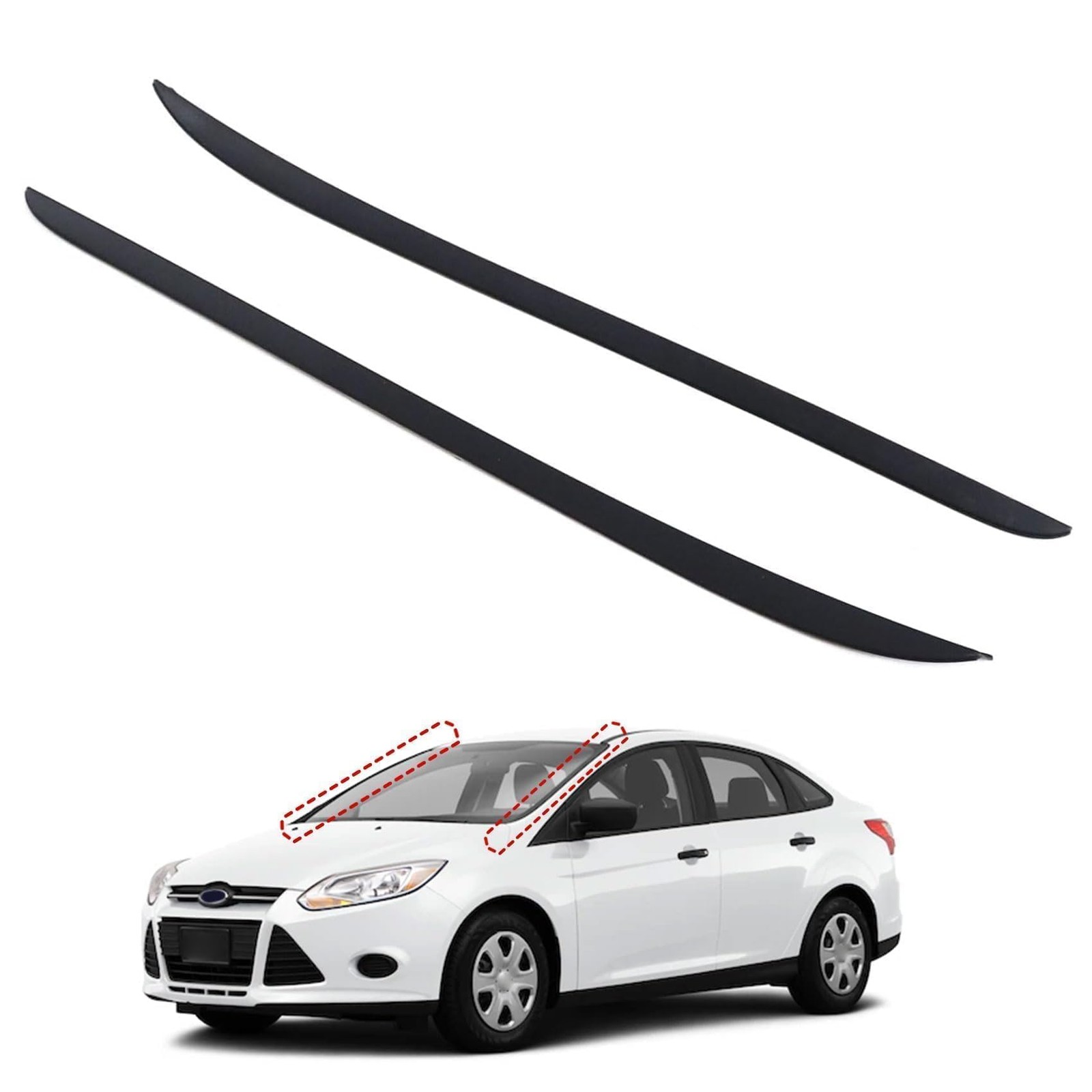 Windshield Pillar Molding Driver & Passenger Side Compatible with Ford Focus ...