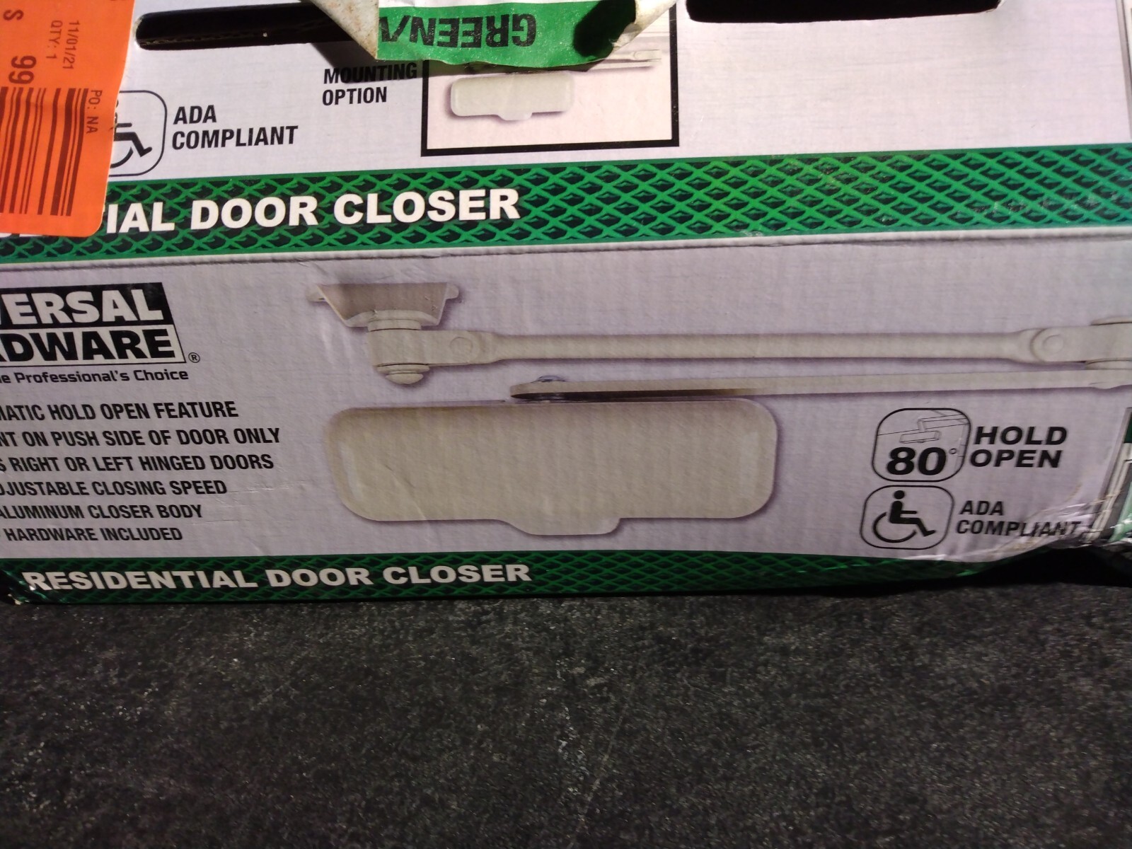 Universal Hardware Heavy-Duty Ivory Residential DoorCloser UH4011