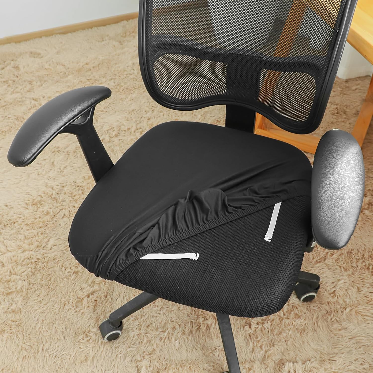 Office Chair Seat Covers Spandex Strech Computer Desk Chair Seat Cushion Slipcov