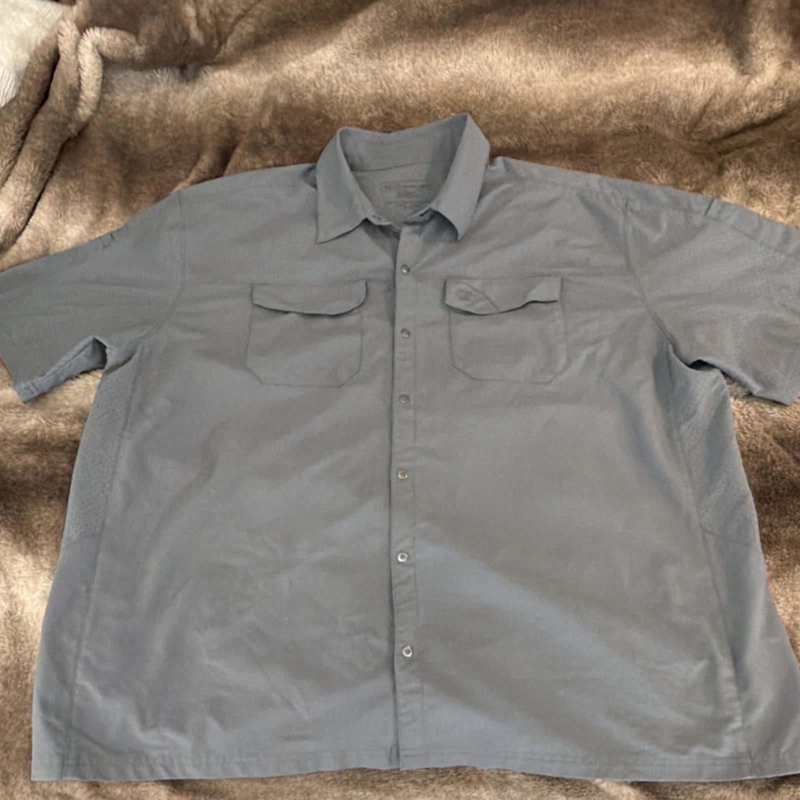 5.11 Tactical Men's 2XL Gray Polyester Short Sleeve Button-Down Shirt MPN 100314
