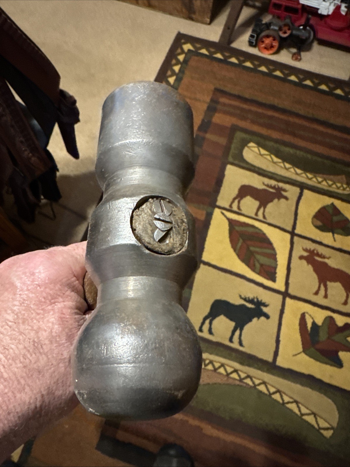 Vintage Huge 7 lb Ball Peen Hammer