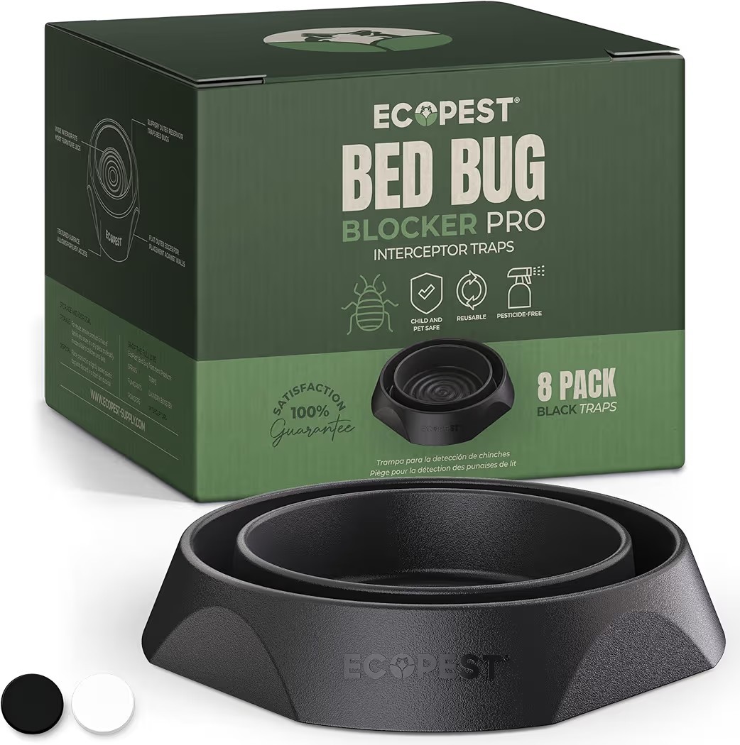 Bed Bug Interceptors 8 Pack Bed Bug Blocker Interceptor Traps Monitor Black