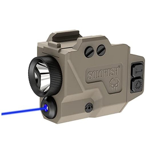 800 Lumens Pistol Light and Blue Laser Combo, Slidable Blue Laser Light Combo