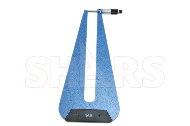 0 - 1" PRECISION DEEP THROAT MICROMETER CARBIDE .0001" 12" DEEP #}