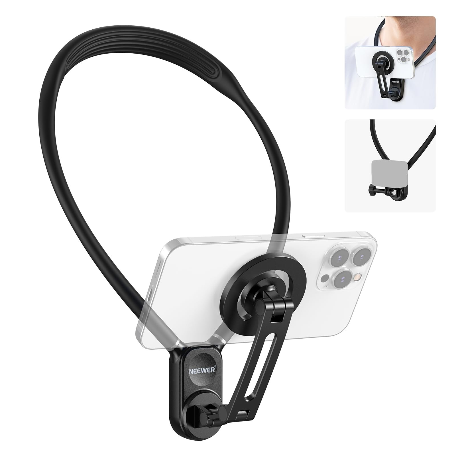 Magnetic Neck Mount Hands Free Phone Action Camera POV Vlog Recording Holder
