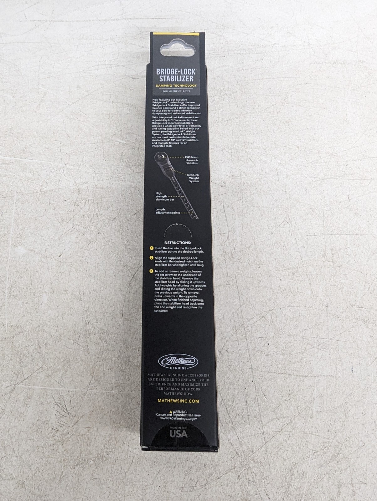 Mathews Bridgelock Stab Stabilizer for Mathew's Compound Bows BLS 8" SITKA E2