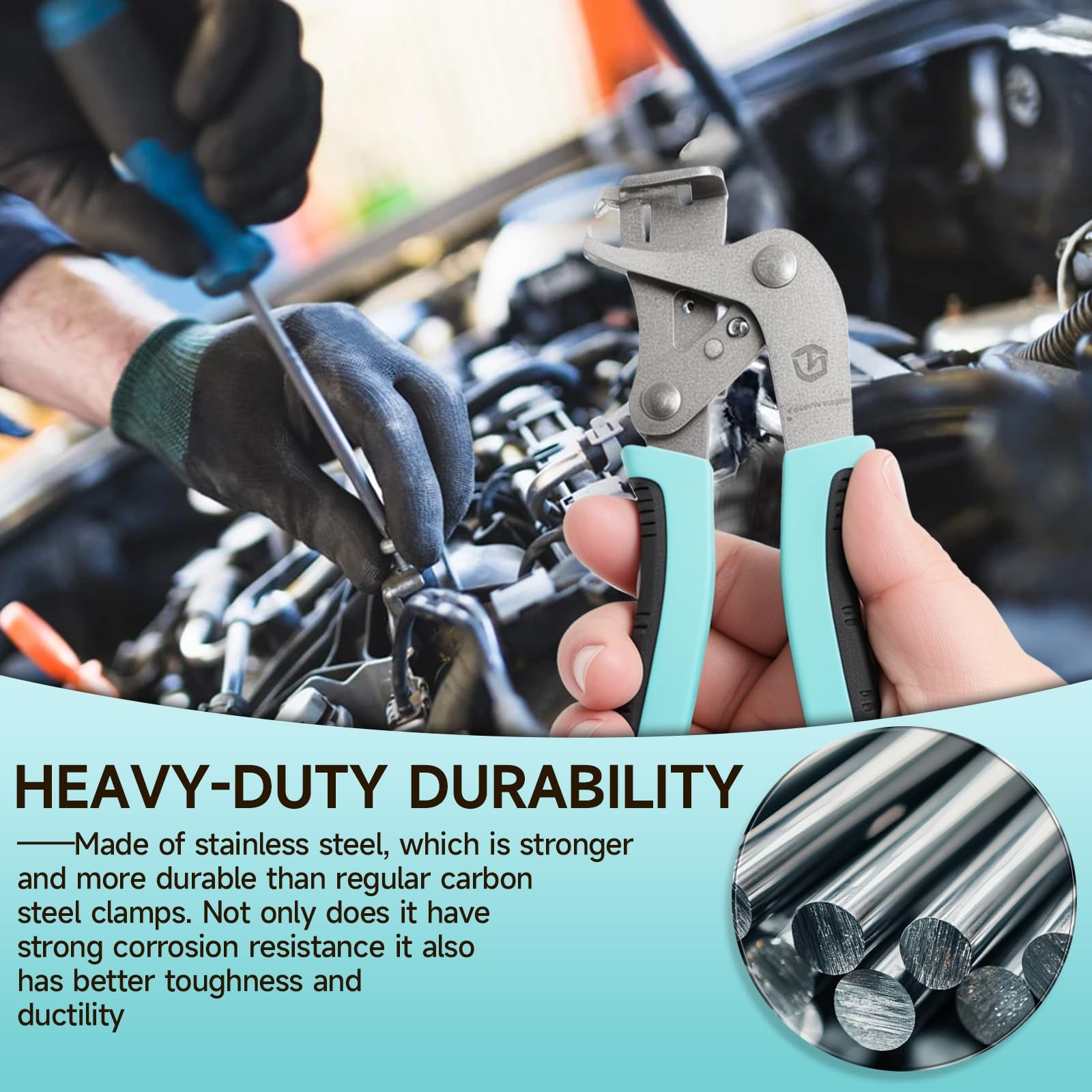 Car Clip Pliers and Disassembly Tools, Multi-Functional Automotive Snap Teal