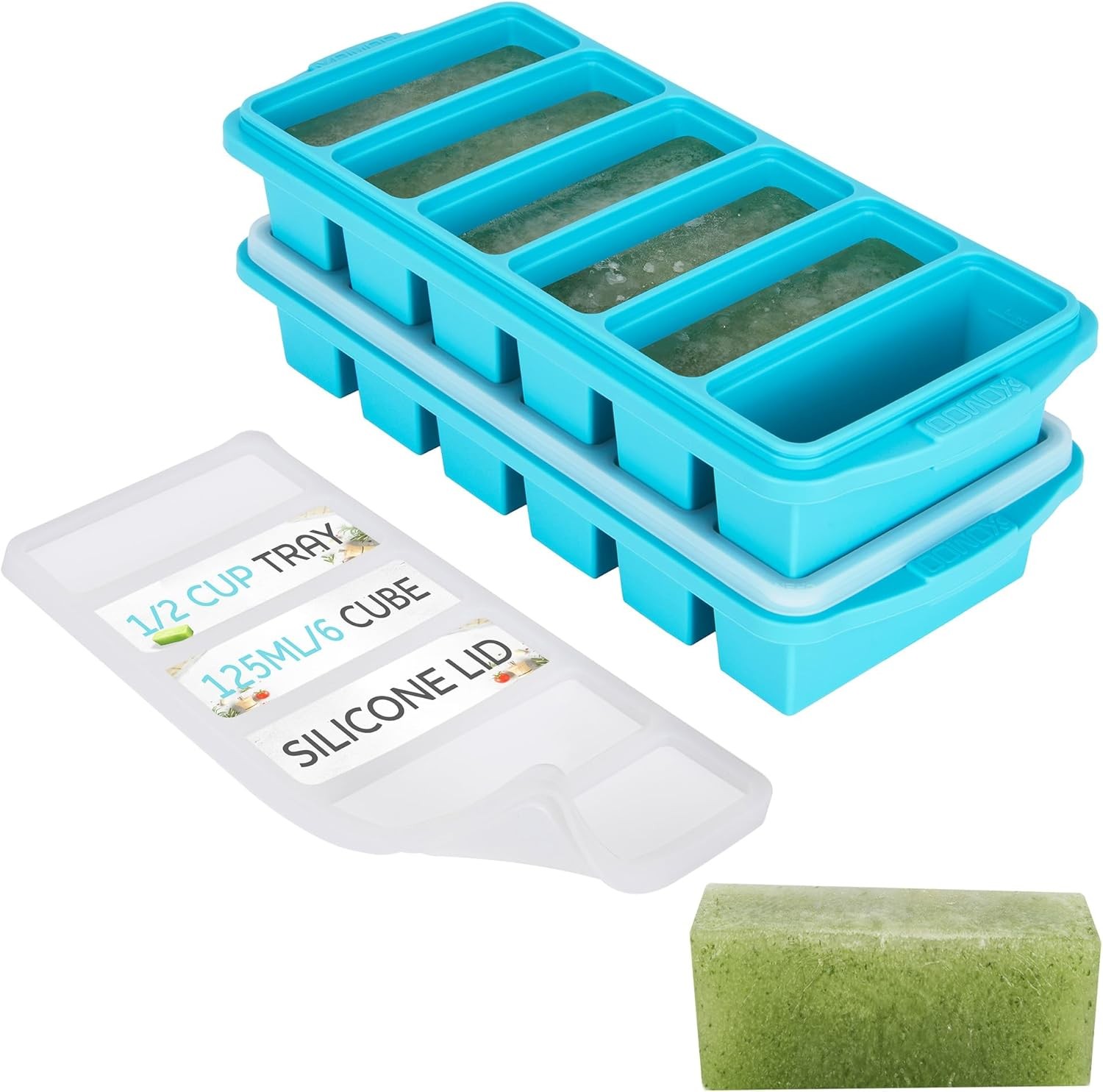 1/2 Cup Silicone Freezer Tray With Lid - Silicone Freezer s For meal