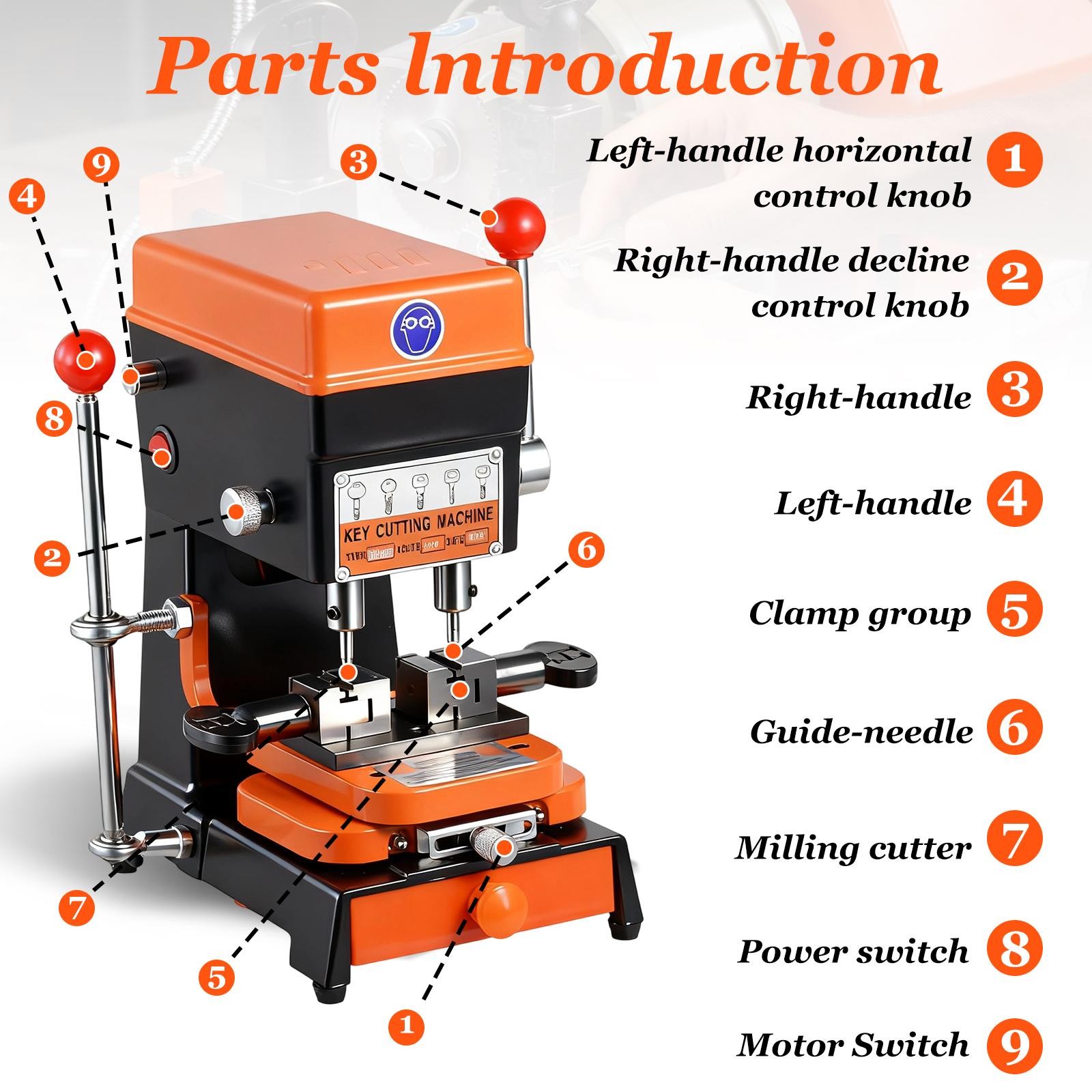 Key Cutting duplicating Machine Cutter Key Copier Locksmith Tool