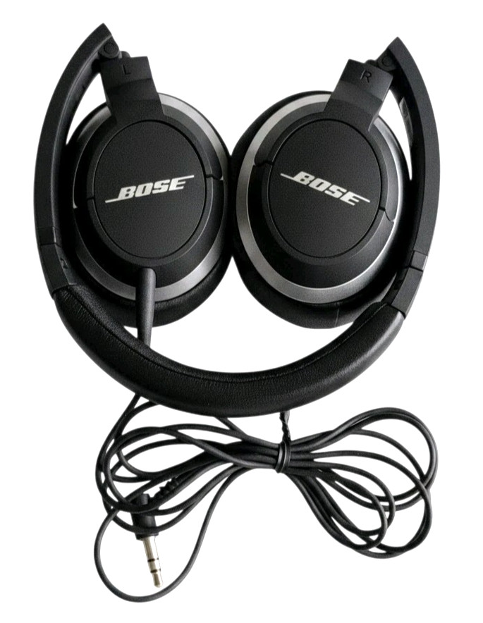 Bose OE2 Over Ear Wired Headphones Foldable with Case New Ear Pads Manual EUC