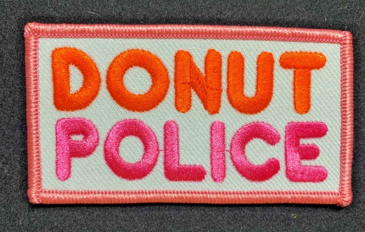 Donut Police Patch - Rectangular Patch - FREE SHIP!!!
