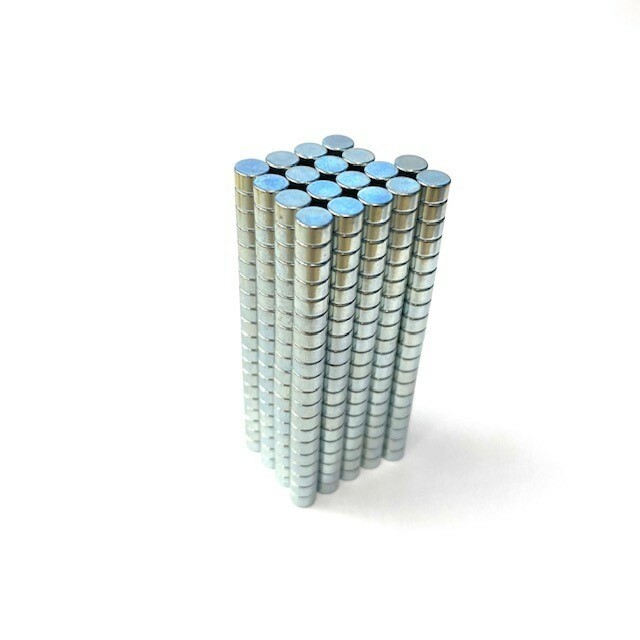 25x N48SH 5mm x 3mm Neodymium Disc Magnets ZINC coated High Temp. Max ≤150°C