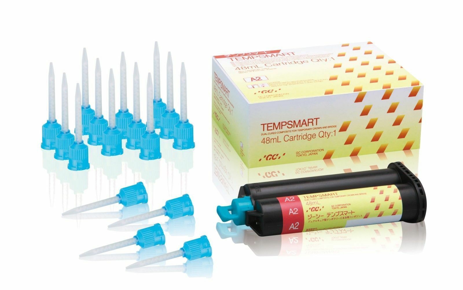 GC Dental TEMPSMART Dual Cure MFR Nano Filler Temporary Crown & Bridge Material