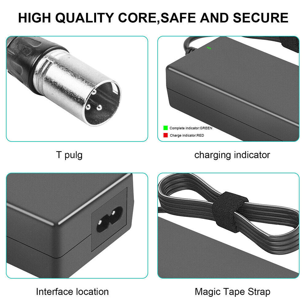 24V 2A New Electric Scooter Battery Charger for Go-Go Elite Traveller Plus HD US