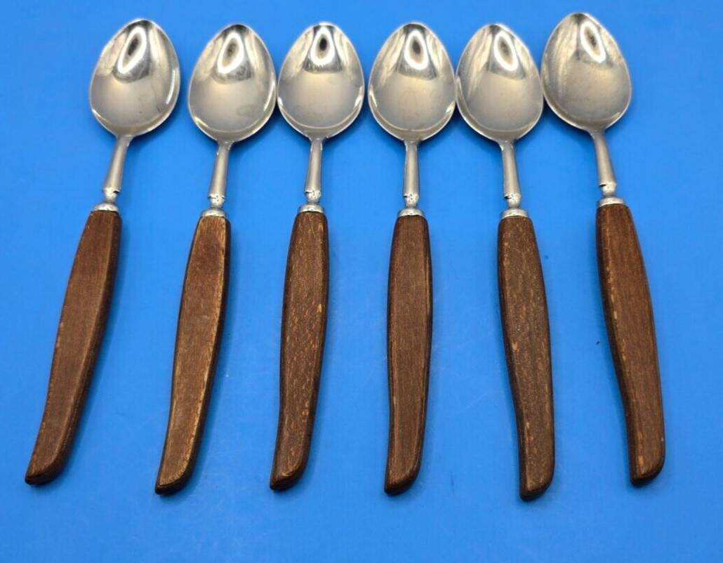 Sheffield  Glosswood Stainless Oval Soup Spoons Set of 6