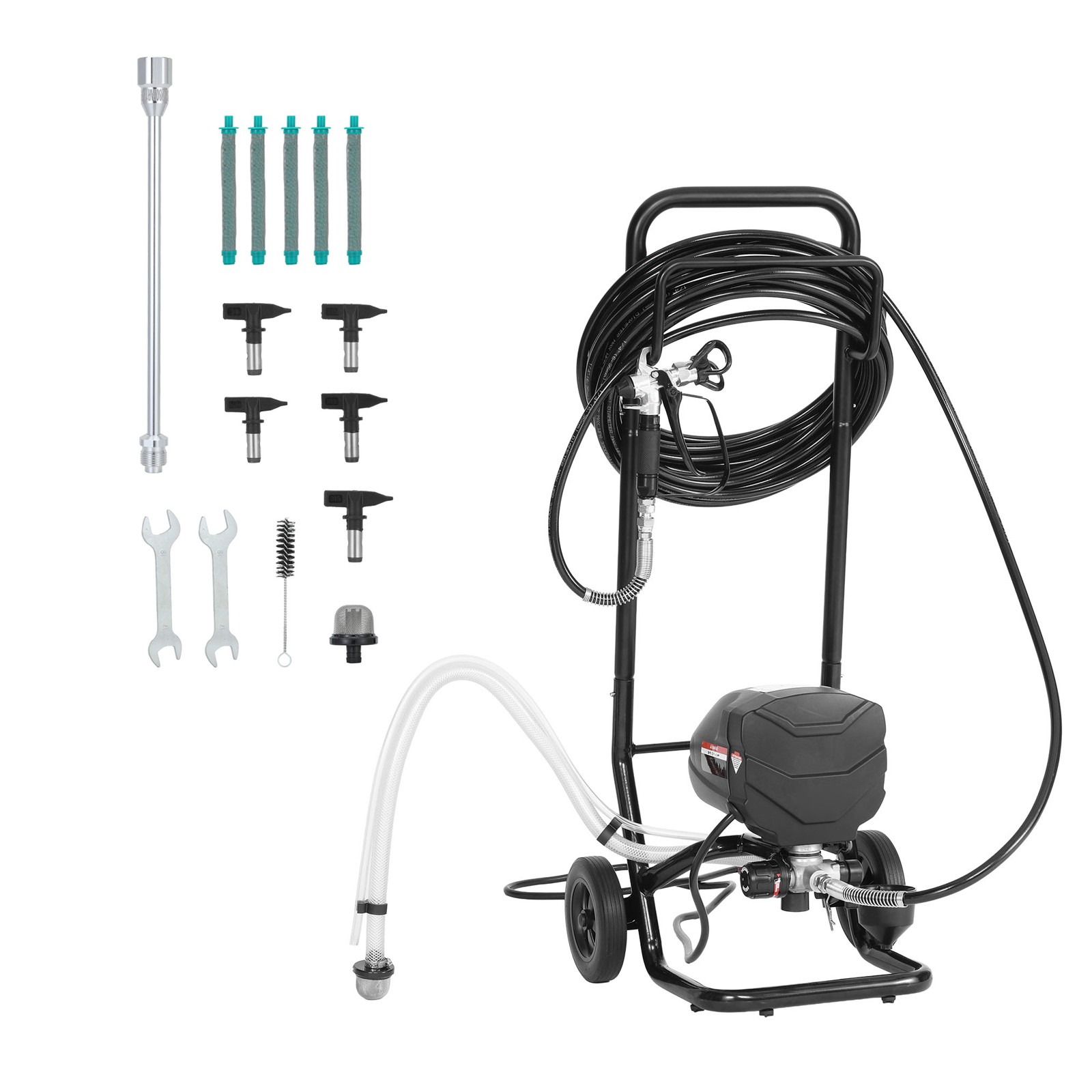 Uimoso Stand Airless Paint Sprayer with Cart, 650W for Home and Outdoor Use