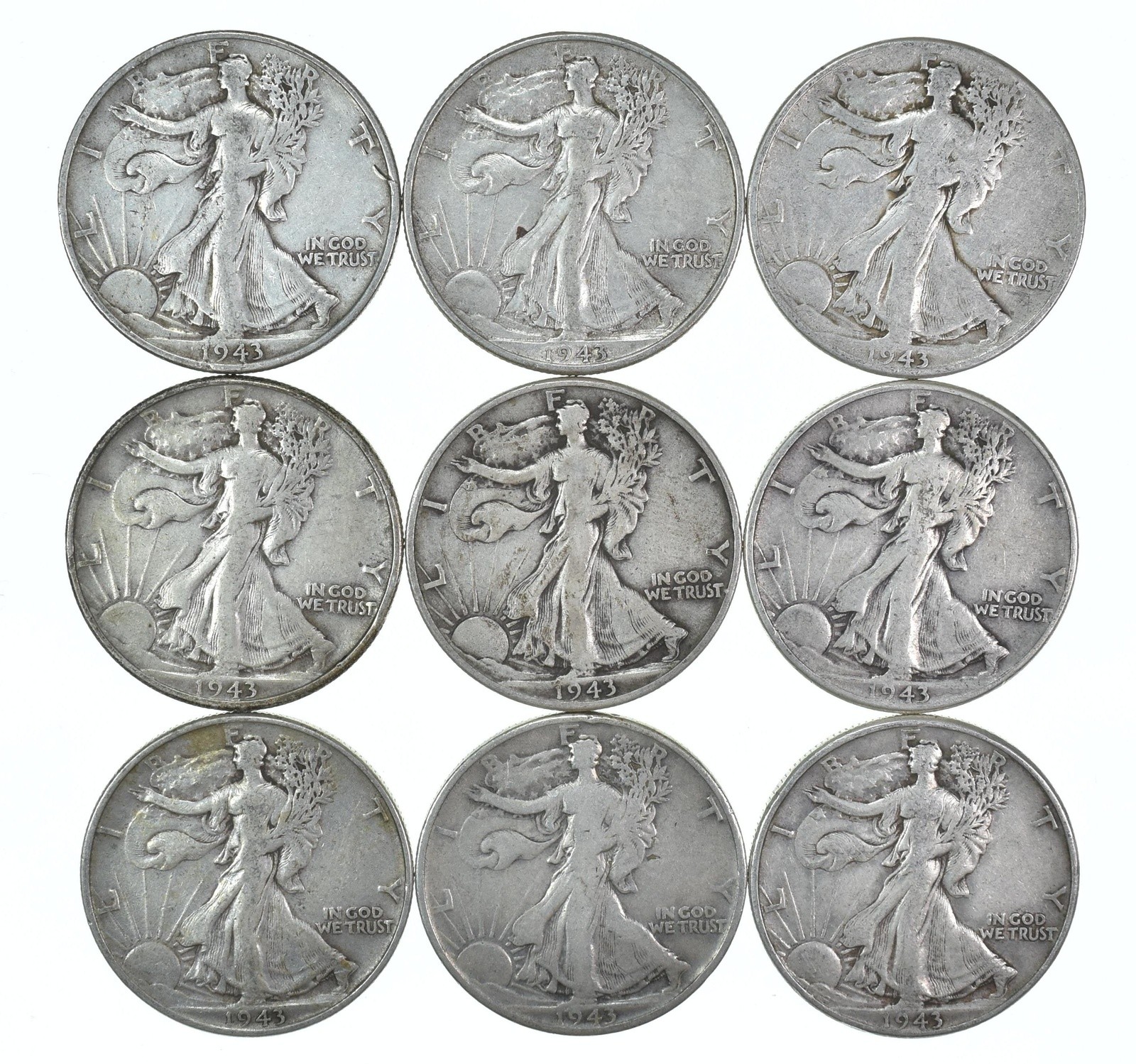 1943-P Walking Liberty Half Dollar CIRC VG+ 90% Silver