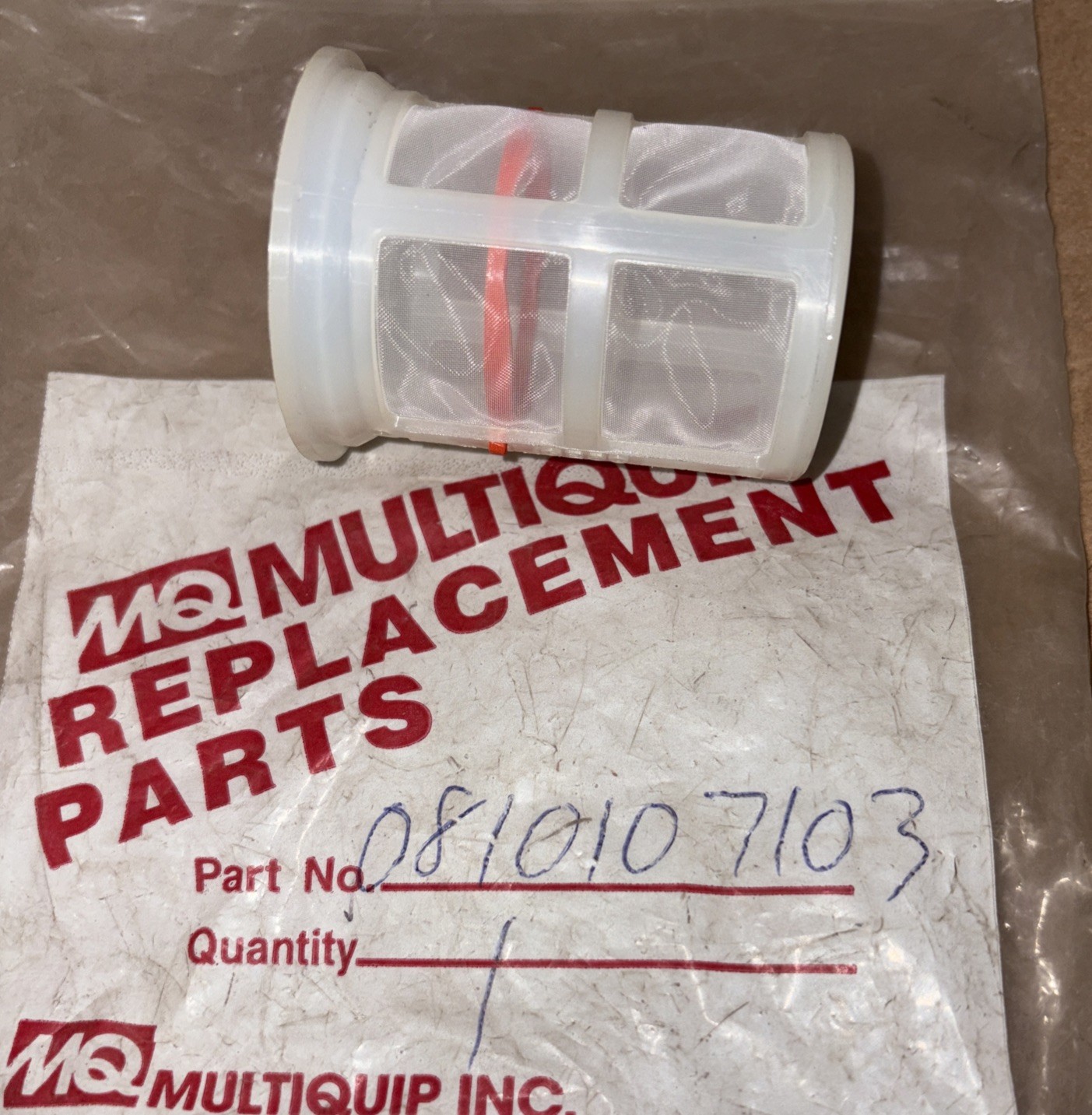 Multiquip 954405990 Gas Tank Fuel Screen OEM NOS