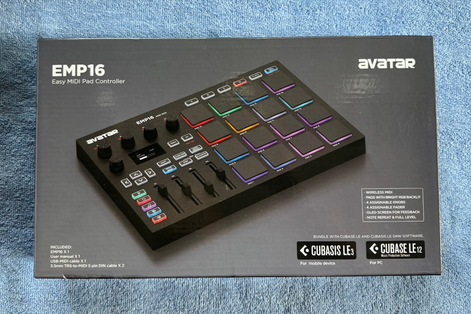 HXW Avatar EMP16 MIDI Pad Controller and Beat Maker with Bluetooth (Open Box)