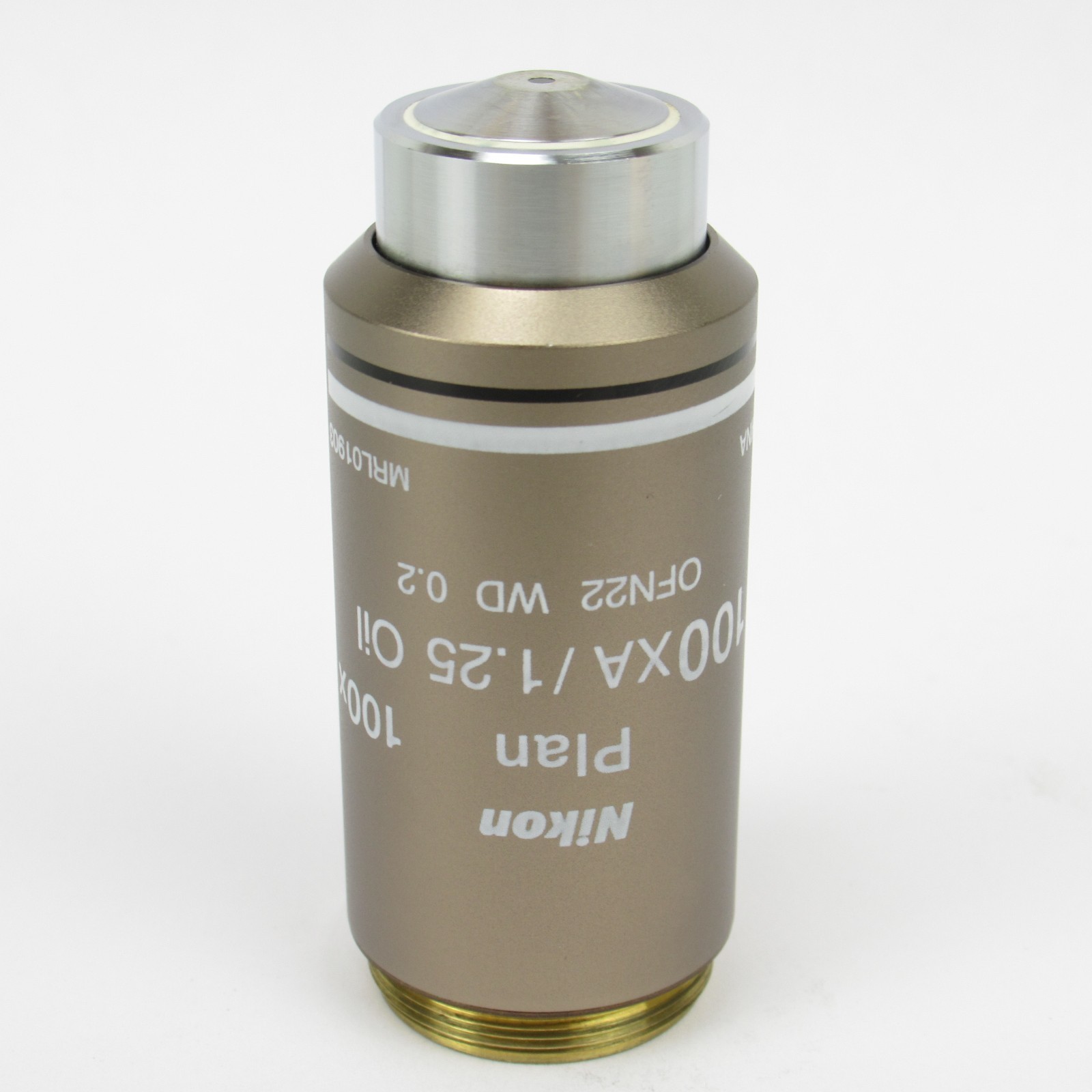 NIKON CFI PLAN 100XA/1.25 OIL WD 0.2 OFN22 ECLIPSE MICROSCOPE OBJECTIVE 100X