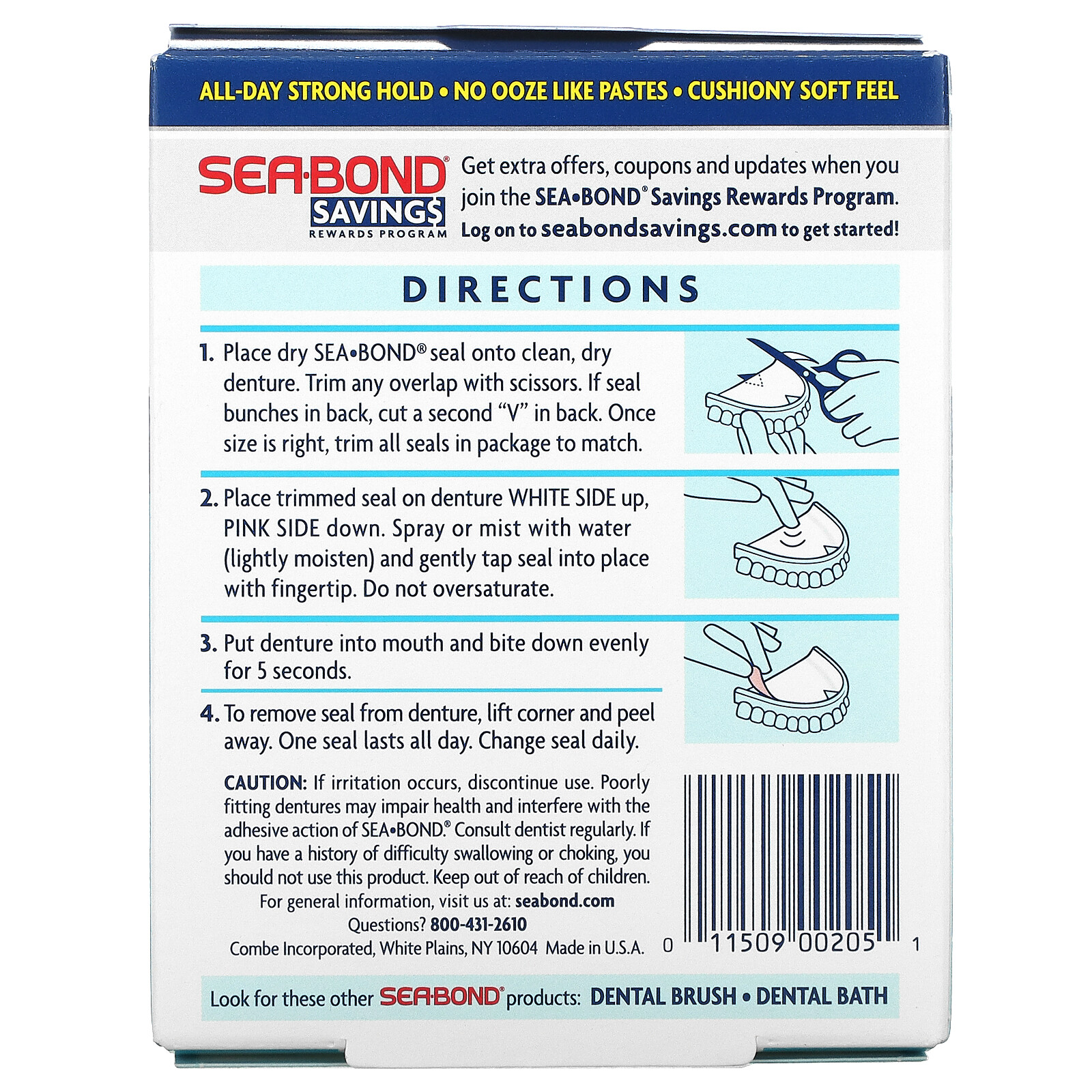 Denture Adhesive Seals, Original, 30 Uppers