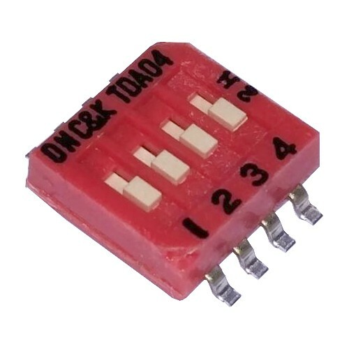 TDA04H0SK1 C&K TDA Series Ultra-miniature SMD Half-pitch DIP Switches 4 position