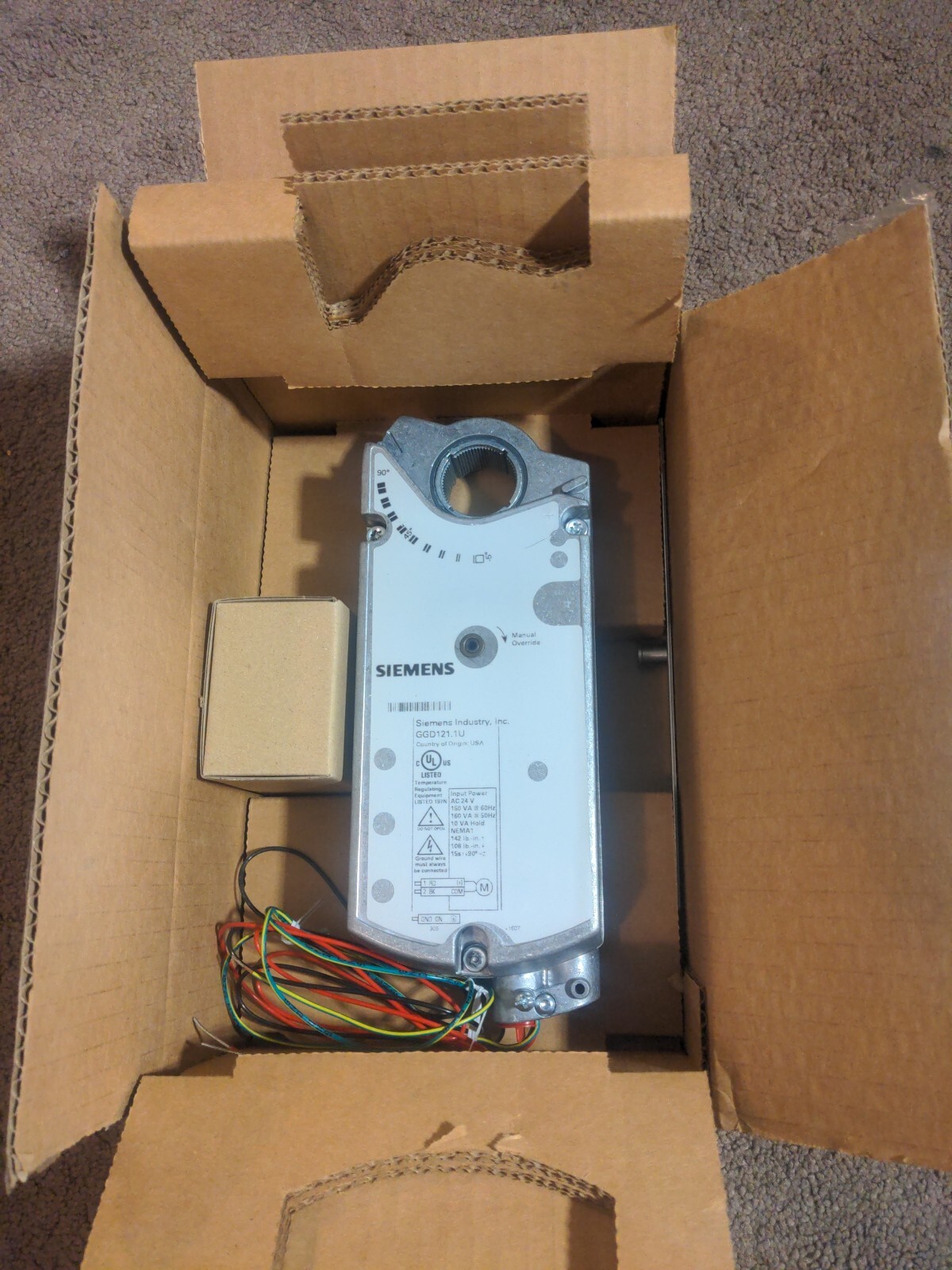 Siemens GGD121.1U Fire/Smoke Actuator Spring Return