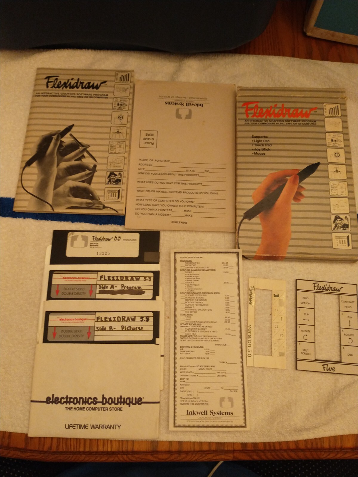 Flexidraw 5.5 1987 Commodore 64/128 Computer Inkwell Software Disk COMPLETE