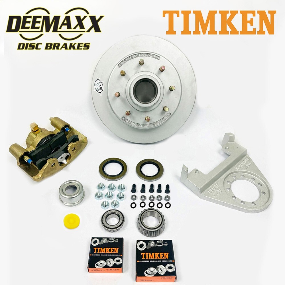 DeeMaxx Pro 7,000 lbs. Trailer Axle Gold Finish Disc Brake Kit