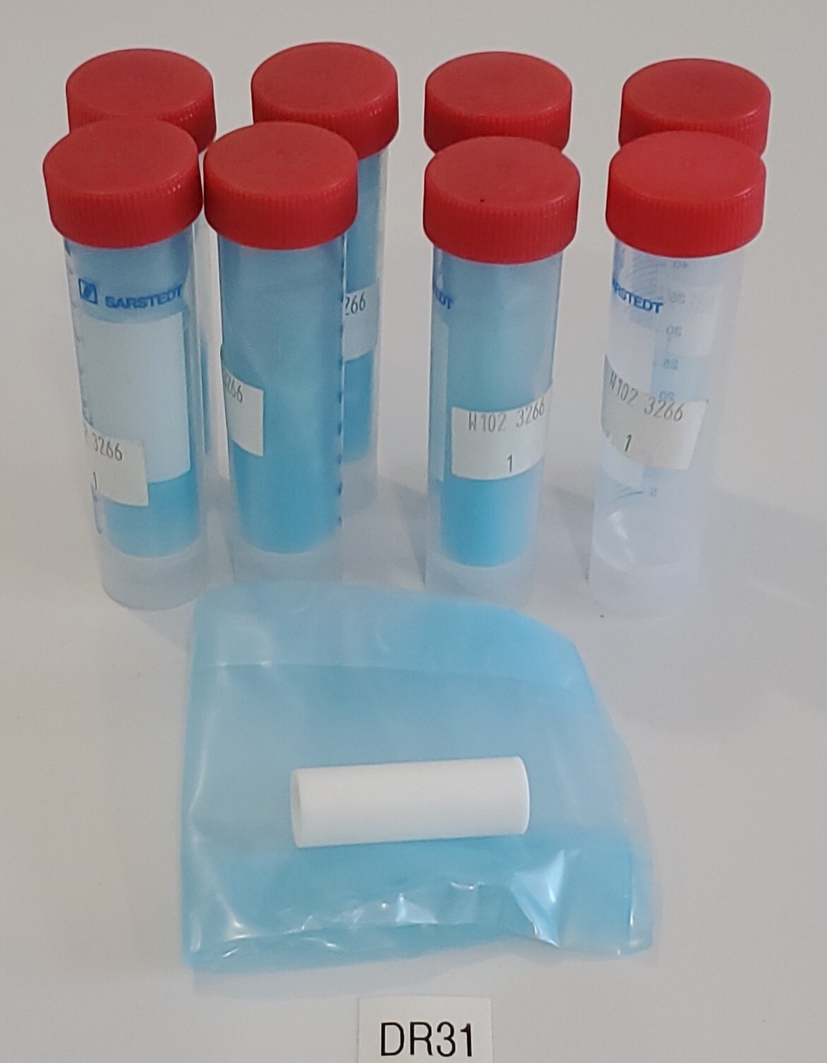 *NEW* LOT OF 8 Perkin Elmer W102 3266 White Tubes Sarstedt W1023266 + Warranty!