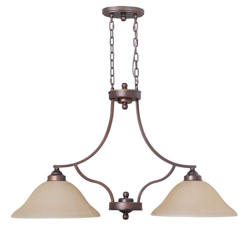 Craftmade Portia Metropolitan Bronze Chandelier/Island With Amber Frosted Glass