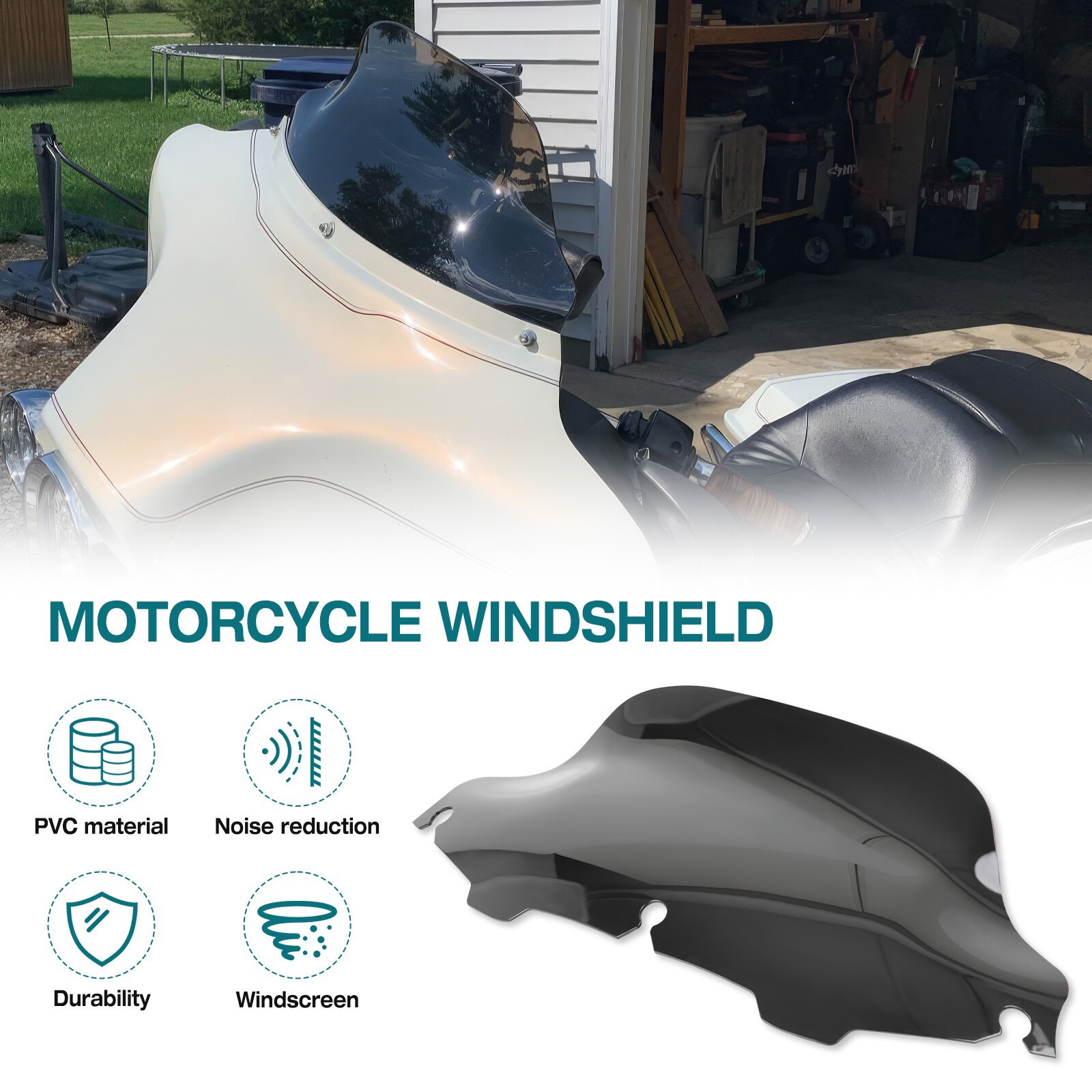 8" Windshield Windscreen For Harley Ultra Classic Electra Glide FLHTCU 1996~2013