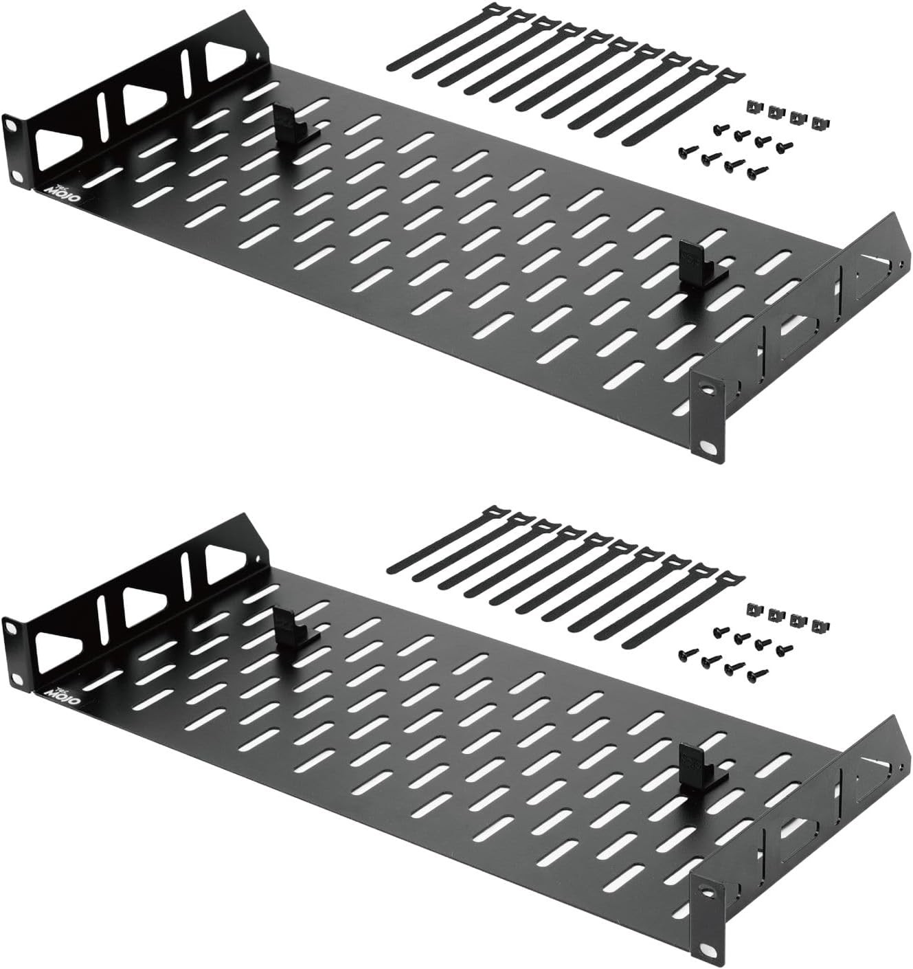 Tecmojo 1U Rack Shelf,19 inch Shelf 8 Depth,Rack 8 in/2pack,
