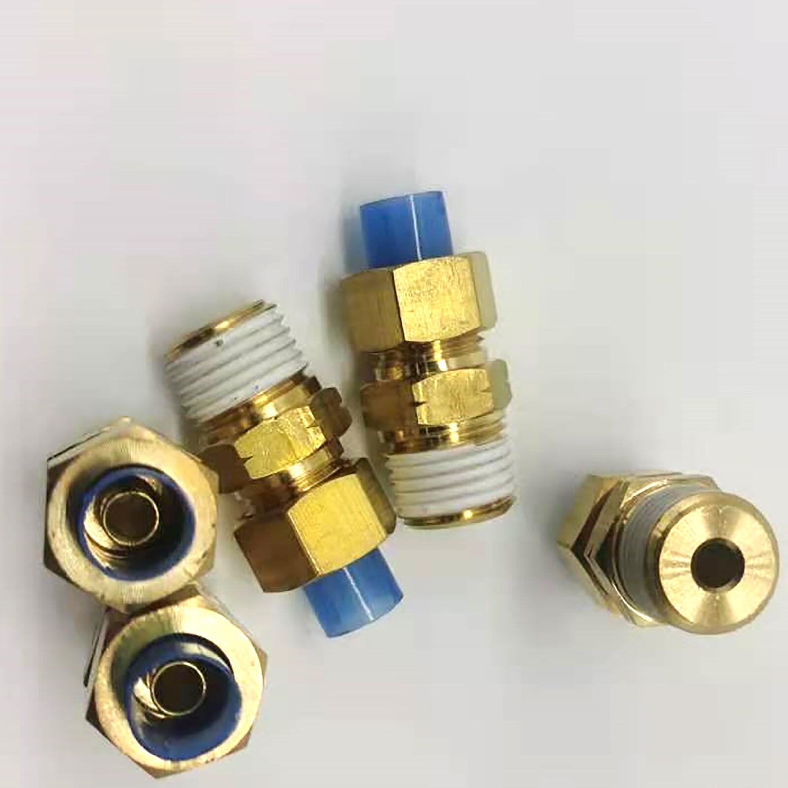 15PCS SMC KFH12U-02 Brass Embedded Fitting Flush Through Connector New