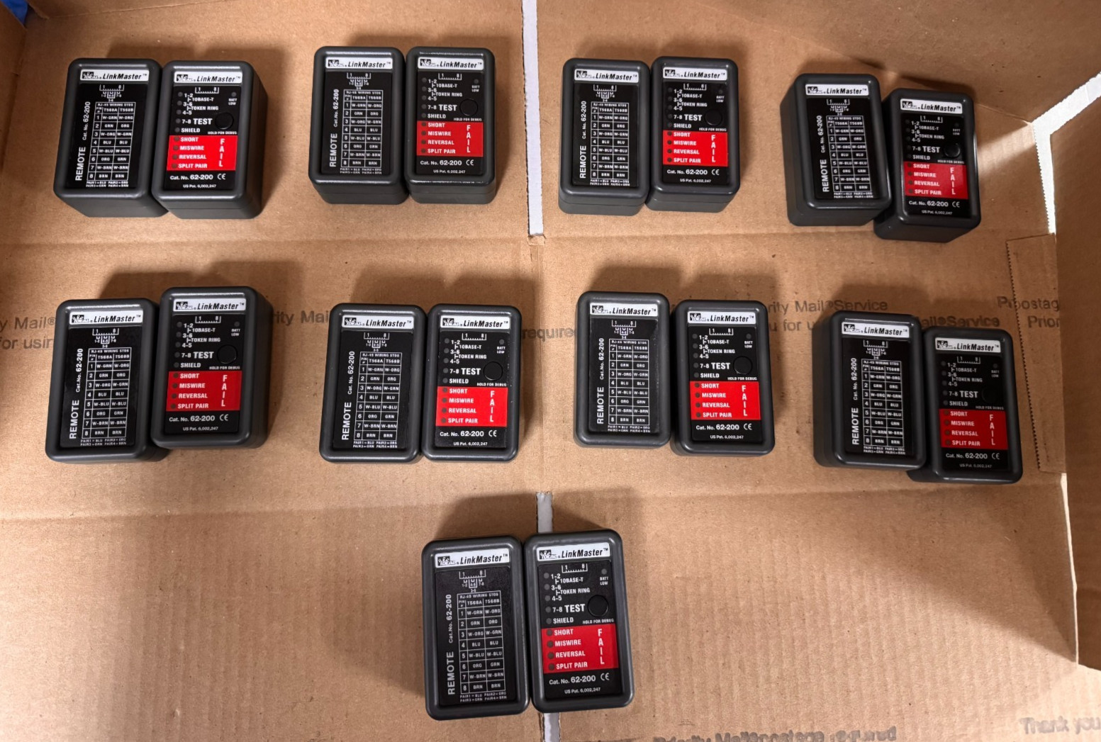 IDEAL LinkMaster Data Communications Cable Tester 62-200 (PARTS; LOT OF 9)