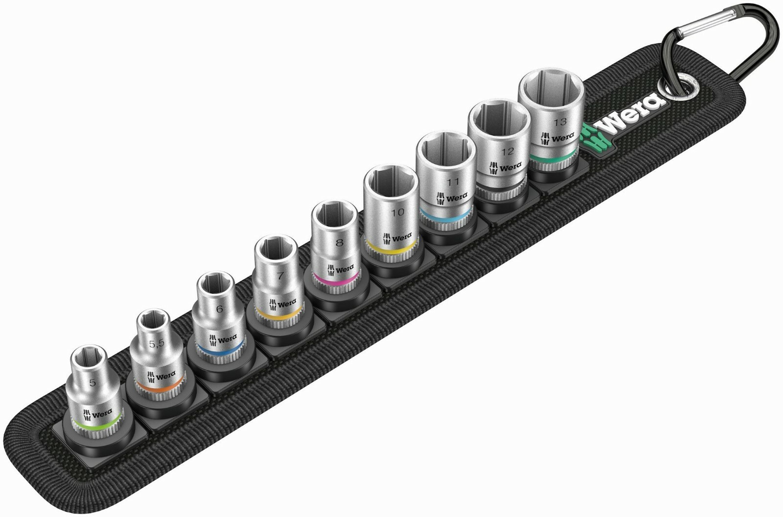Wera 8790 HMA Belt 4 Zyklop Socket Belt Set 1/4" Drive Metric 05003883001