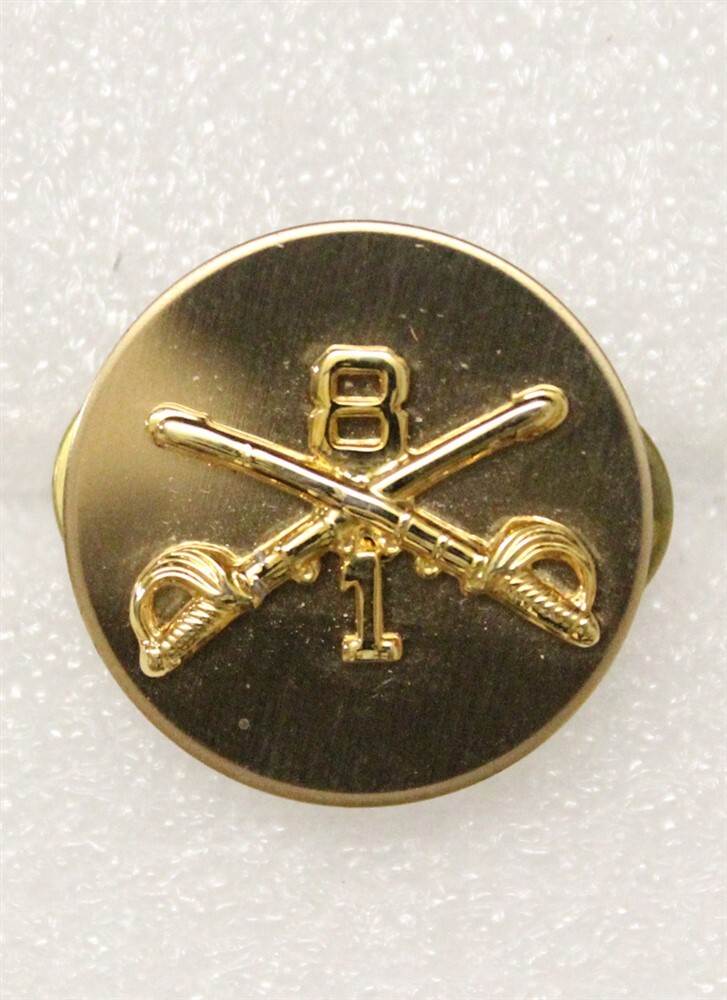 Army Enlisted Collar Pin: 1st Squadron, 8th Cavalry - c/b, flat
