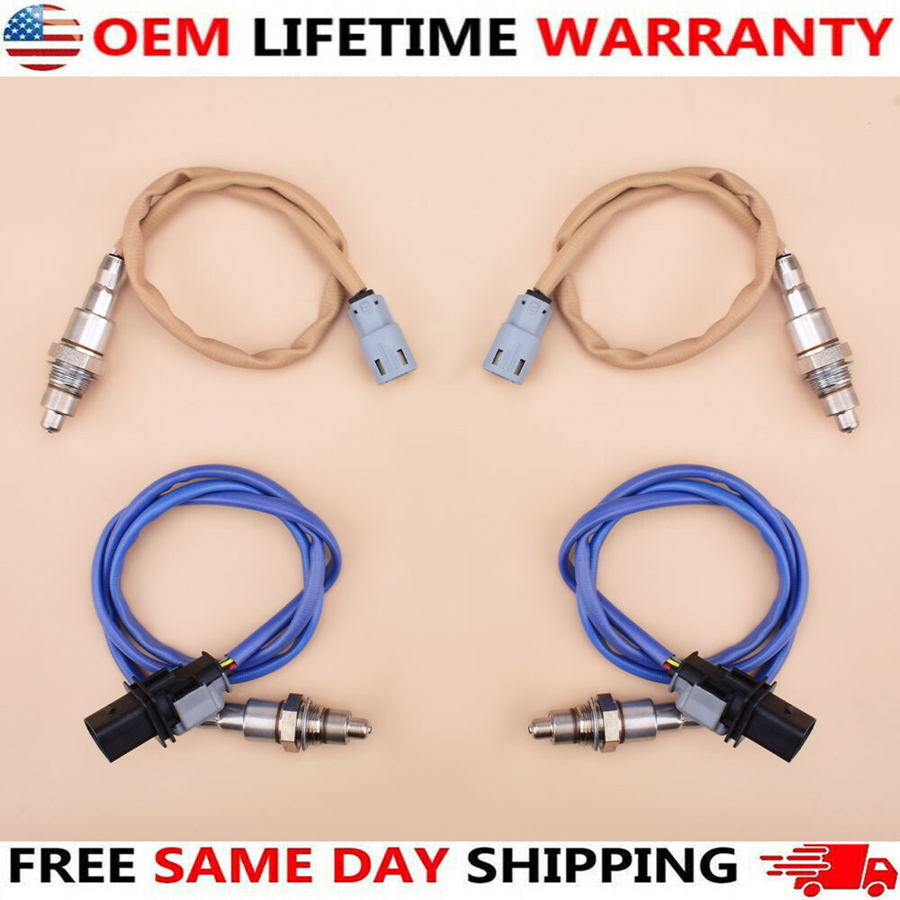 Set of 4 New Motorcraft Oxygen Sensor for 2011-2014 Ford F150 Pickup 5.0L 6.2L