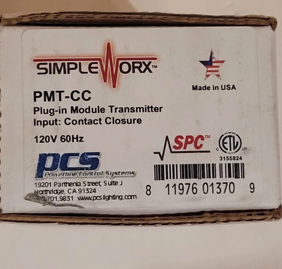 PCS SimpleWorx PMT-CC  Plug-In Module Transmitter, Input: Contact Closure, 120V