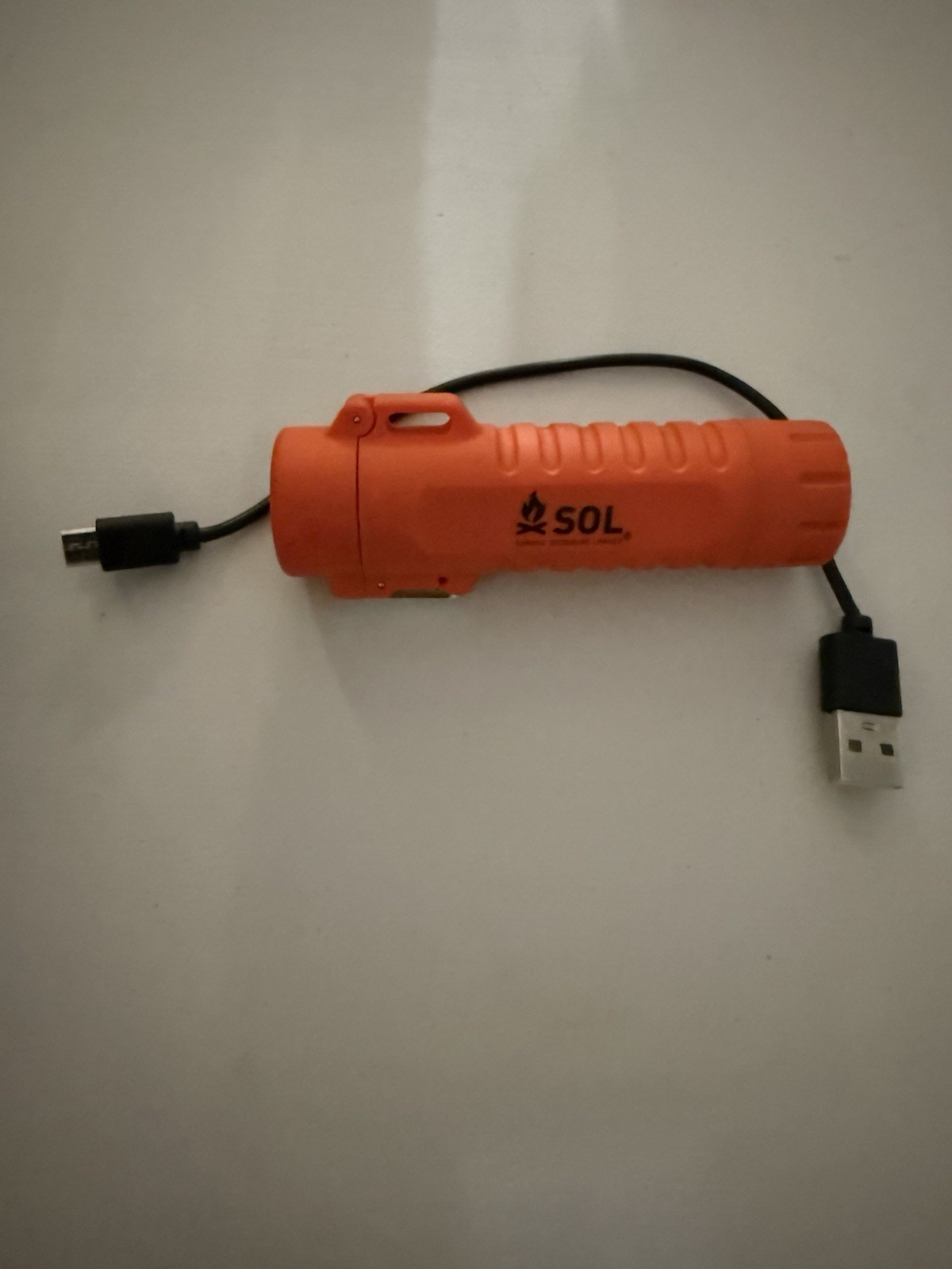 SOL Fire Lite USB Rechargeable Fire Starter Kit, Orange for Camping Hiking
