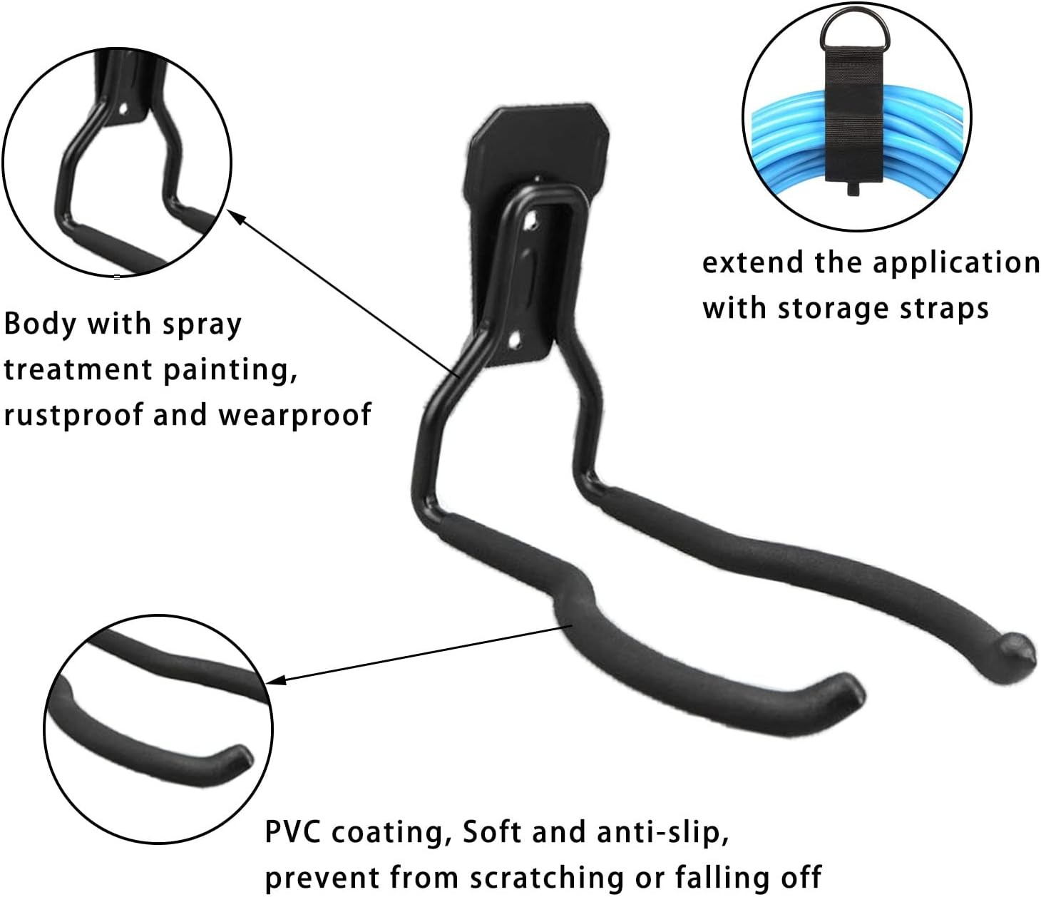 Weedeater Hanger, String Trimmer Hanger and Wall Mounted Power Tool Black-3 P