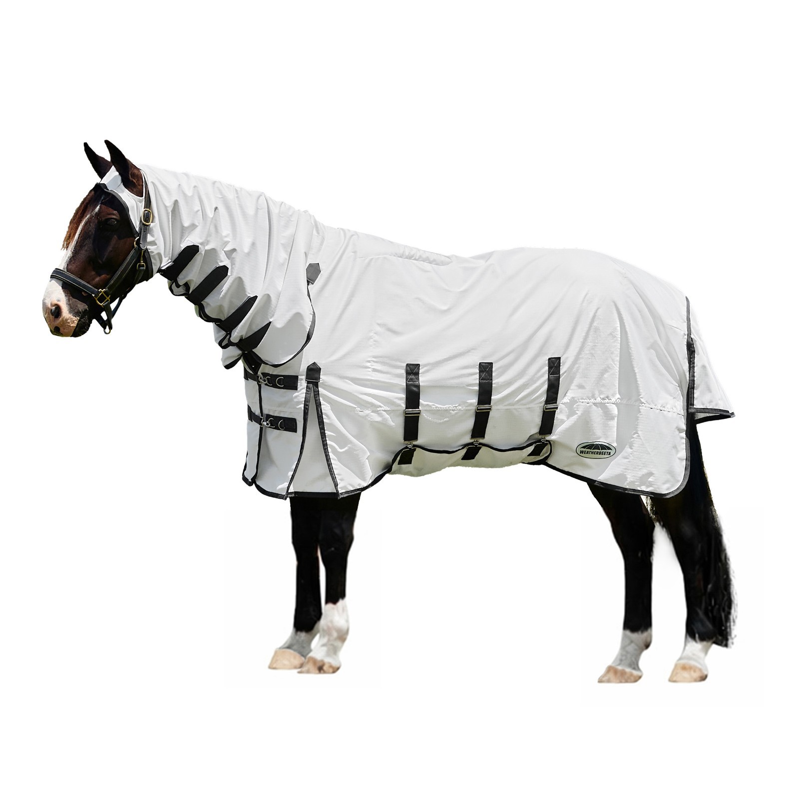 WEATHERBEETA COMFITEC SWEET ITCH SHIELD FLY SHEET COMBO- White / Charcoal