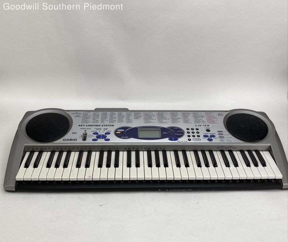 Casio LK-43 61-Key Lighted Keys Teaching System Keyboard - Tested