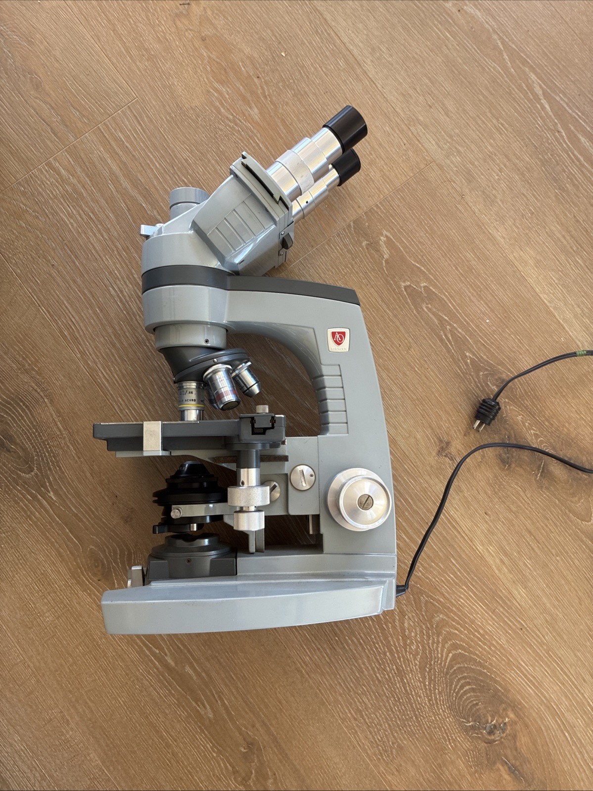 American Optical Spencer Microscope With Case From Estate