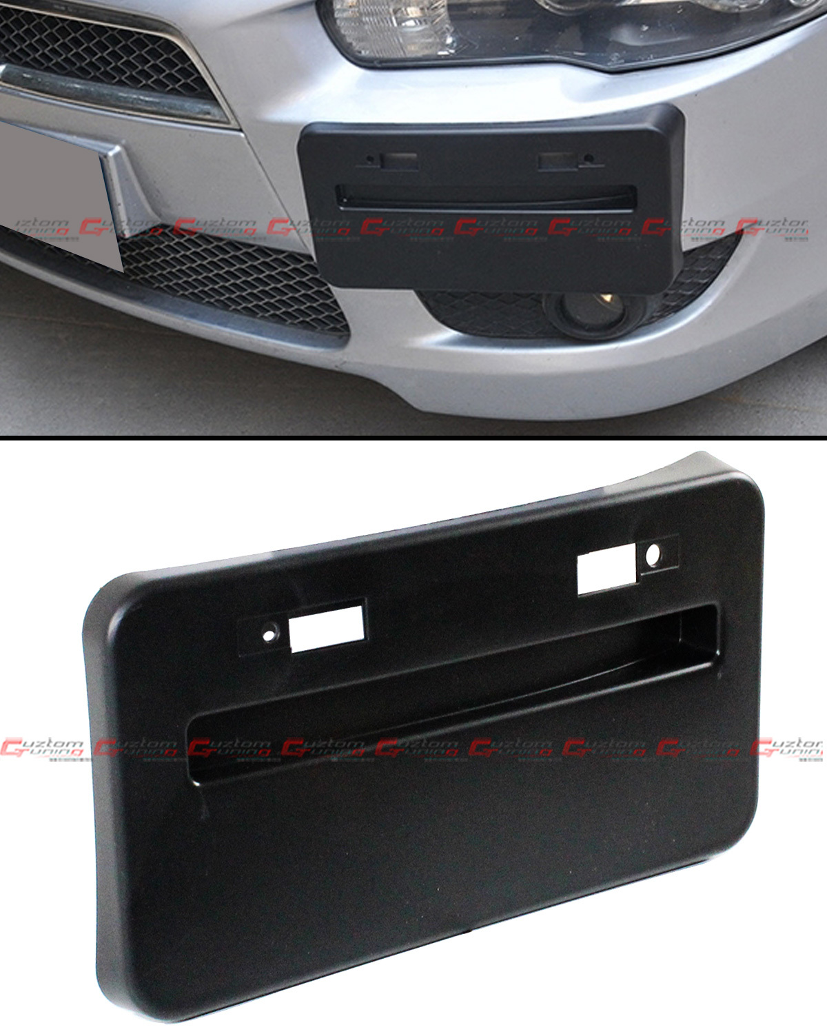 FOR 08-18 MITSUBISHI LANCER GTS EVO X FRONT BUMPER LICENSE PLATE RELOCATOR FRAME
