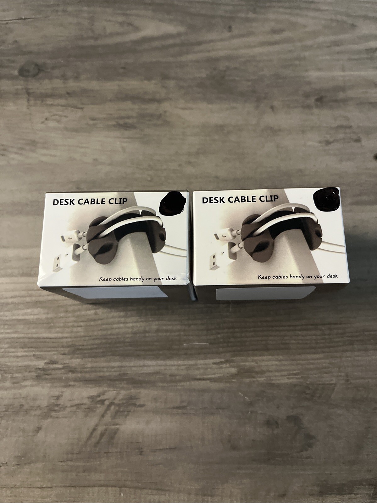 2pk Desk Cable Clip Organizer