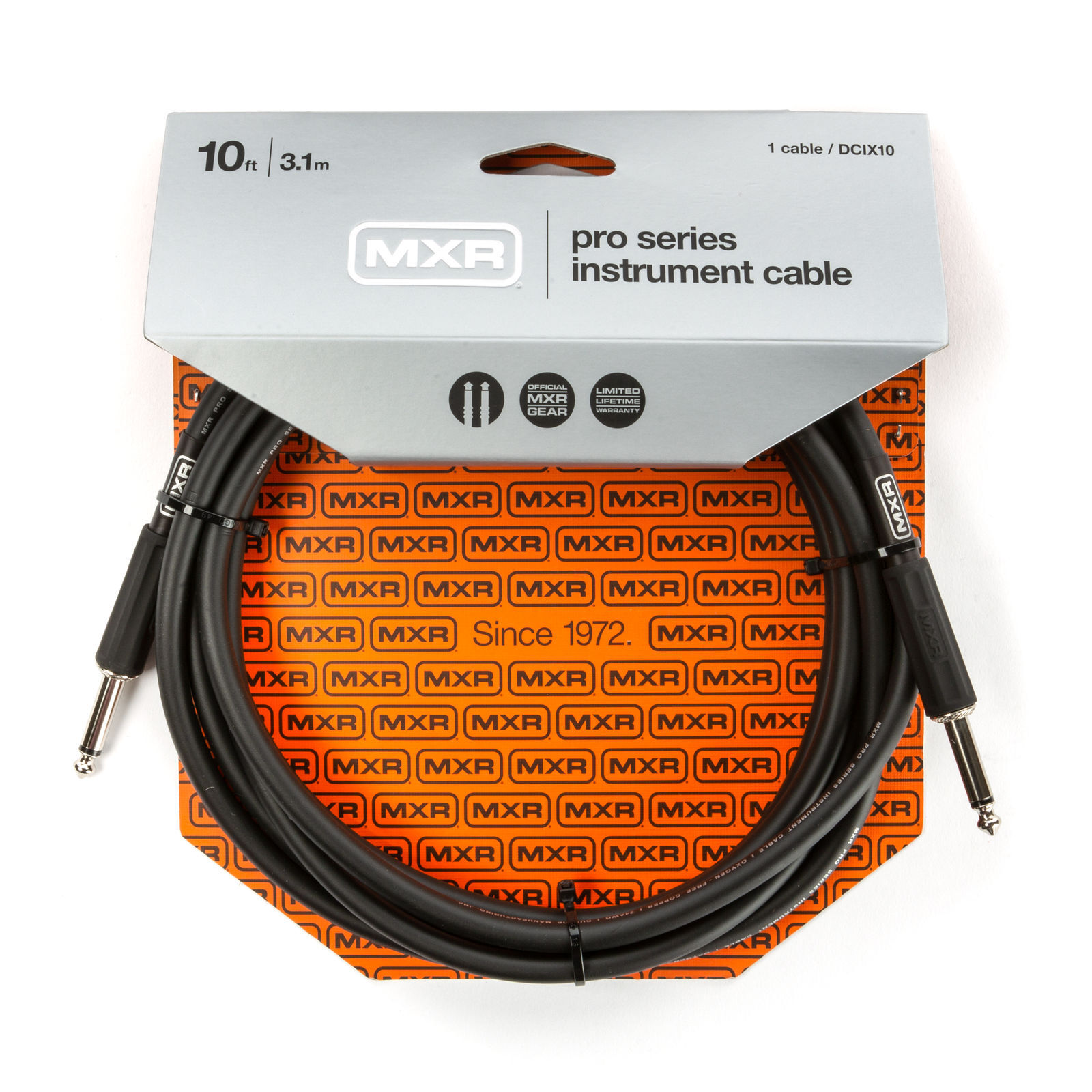 MXR DCIX10 Pro Series Guitar and Instrument Cable, Straight Ends, 10 ft.