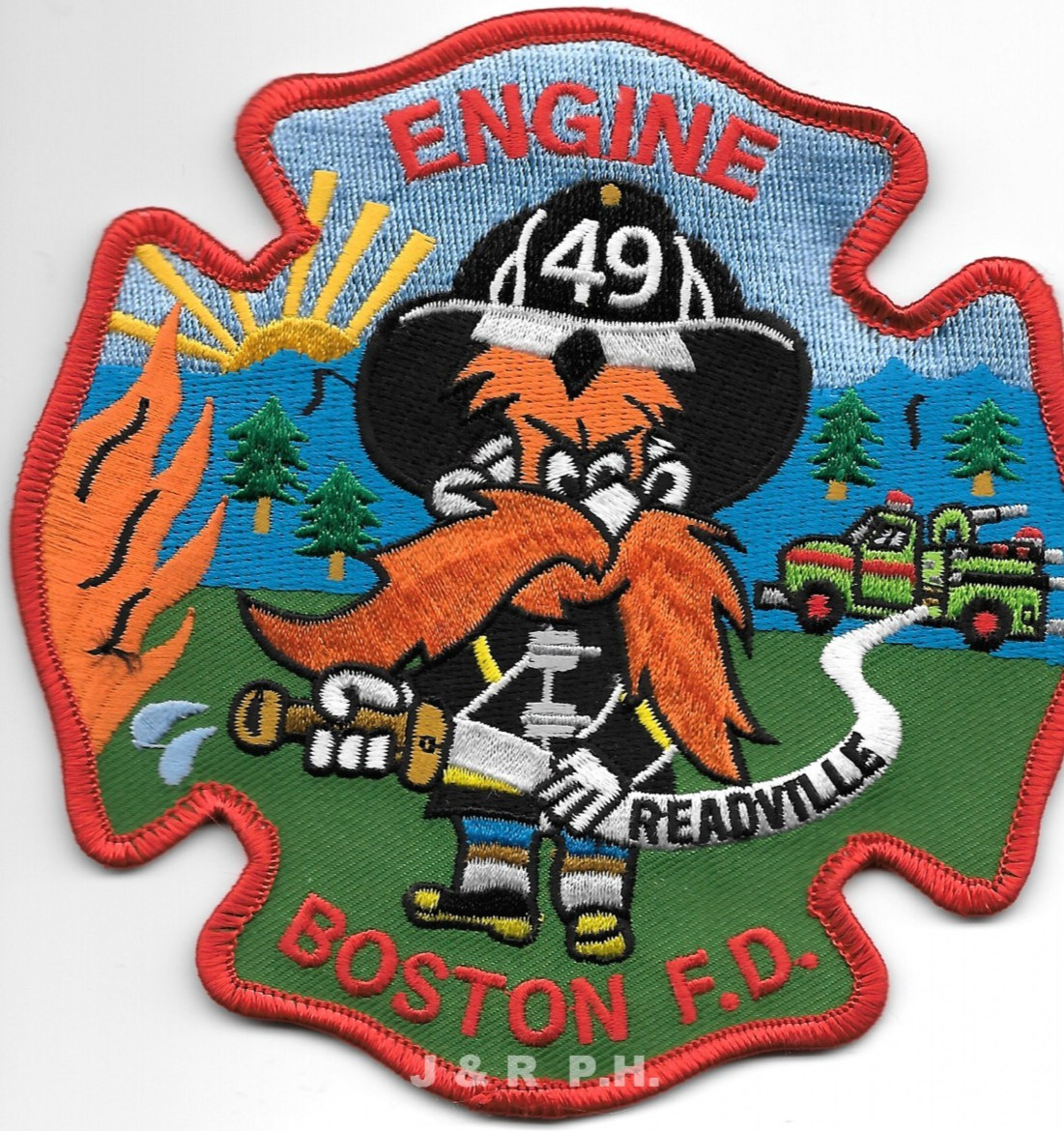 Boston  Engine - 49 "Readville", MA (5" x 5" size) fire patch