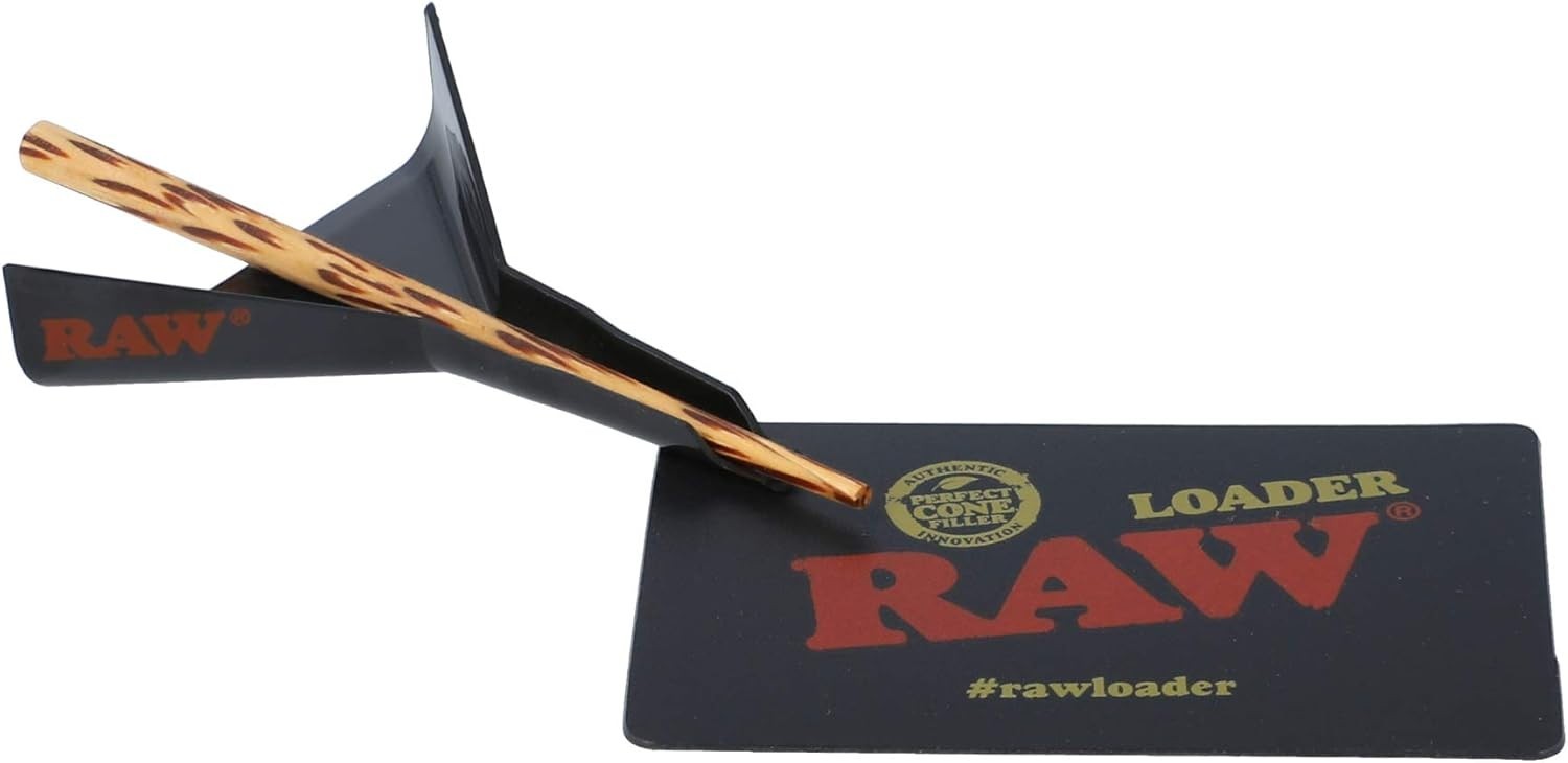 RAW Magnetic Ashtray + BIC Lighter + RAW Black 1 1/4 Cones 20Ct + Cone Loader